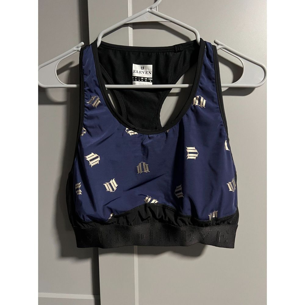 Eleven By Venus Womens Sports Bra (No Padding) Blue/Black Size X-Large